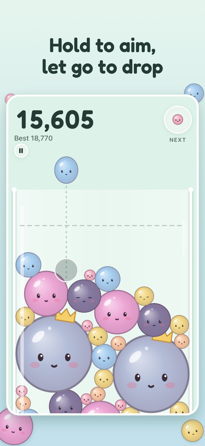 Screenshot: Hold to aim, let go to drop
